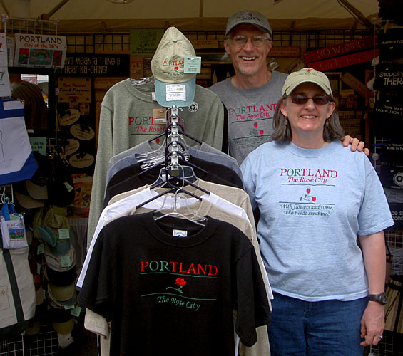 Ken and Audrey in the woodbloom booth